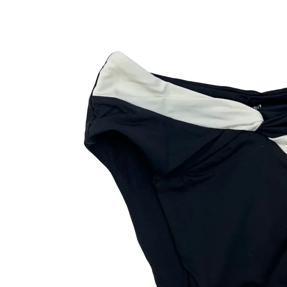 L*Space Women’s Nancy Lee Bikini Bottom Bitsy Cut Black/Ivory Sz XS New